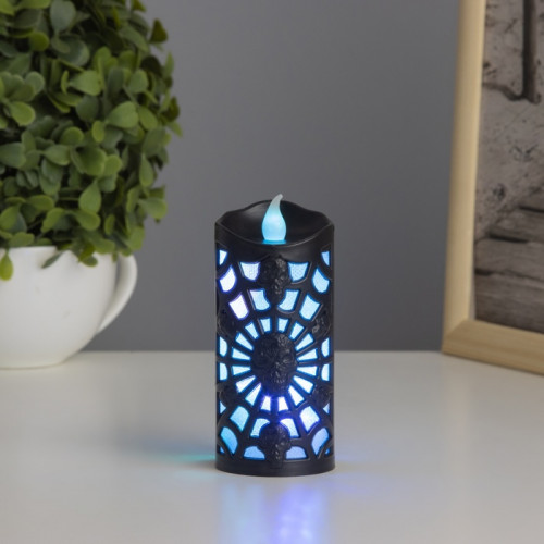 Светодиодная свеча, ночник LED RISALUX «Страшилки», 3×LR1130, 4.8×4.8×10.5 см RISALUX
