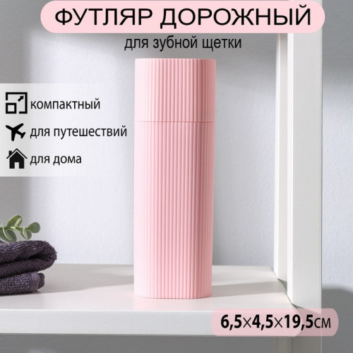 Футляр для зубной щётки и пасты, 19,5×6,5×4,5 см, цвет МИКС (производитель не указан)