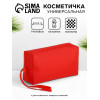 Косметичка дорожная на молнии, маленькая, с ручкой, красная (производитель не указан)