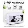 Косметичка дорожная на молнии, с ручкой, с принтом «Аниме» белая (производитель не указан)
