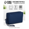 Косметичка дорожная на молнии, маленькая, с ручкой, синяя (производитель не указан)