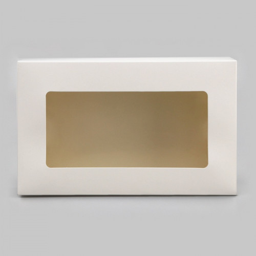 Упаковка для продуктов с окном, белая, 23×14×6 см, 1.9 л UPAK LAND
