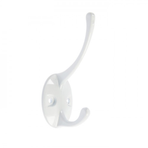 Крючок мебельный ТУНДРА TKd=002 LIGHT, двухрожковый, белый, 4 шт. TMP ТУНДРА