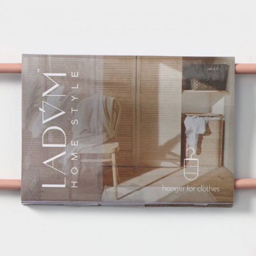 Вешалка для ремней и шарфов LaDо́m Laconique, 11.5×23×1.1 см, многоуровневая, розовая LaDо́m