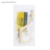 Крючок мебельный ТУНДРА TKd=002 LIGHT, двухрожковый, золото, 4 шт. TMP ТУНДРА