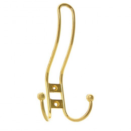 Крючок мебельный ТУНДРА TKT002, трехрожковый, золото