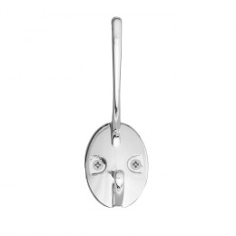 Крючок мебельный ТУНДРА TKd=002 LIGHT, двухрожковый, хром