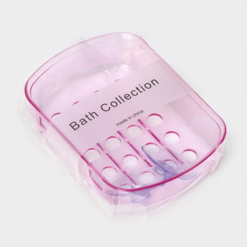 Мыльница на присосках Bath Collection, пластик, 13×10×3 см, цвет МИКС (производитель не указан)