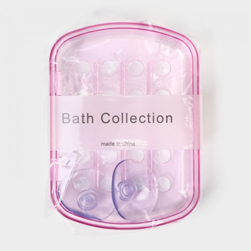 Мыльница на присосках Bath Collection, пластик, 13×10×3 см, цвет МИКС (производитель не указан)