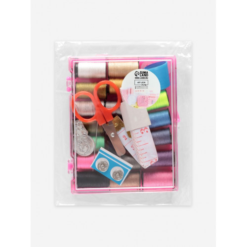 Швейный набор, 29 предметов, в пластиковой коробке, 10.5×8×2.5 см, МИКС Арт Узор