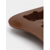 Форма для шоколада Доляна «Роботы», силикон, 21×11×1.5 см, 12 ячеек, коричневая Доляна