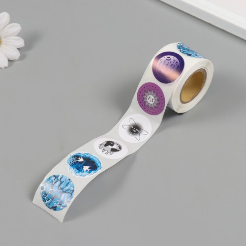 Наклейка бумага «Ты - весь мир», d=2.5 см, 252 шт. в рулоне Арт Узор