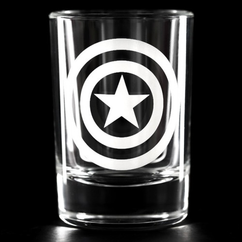 Стопка - шот, стекло, «Капитан Америка», 50 мл, Мстители MARVEL