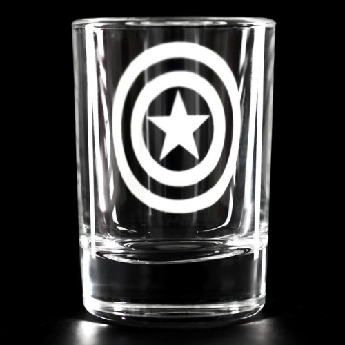 Стопка - шот, стекло, «Капитан Америка», 50 мл, Мстители MARVEL
