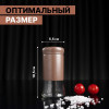 Солонка стеклянная «Стиль», 150 мл, 5,5×8 см, цвет коричневый мрамор (производитель не указан)