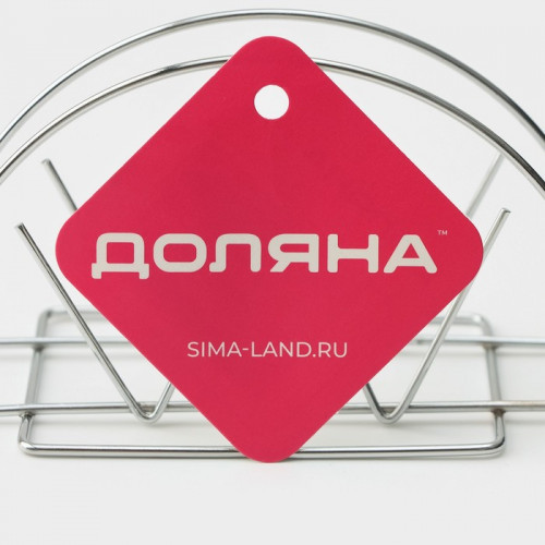 Салфетница Доляна «Корона», 13×6×7.5 см, хром Доляна