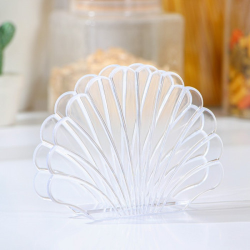 Салфетница «Ракушка», 13×2,5×10 см, цвет прозрачный SparkPlast