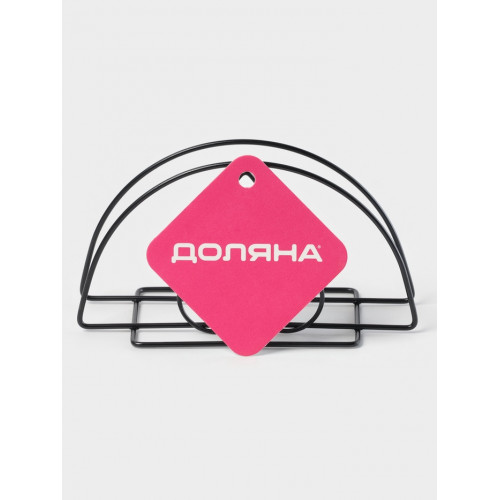 Салфетница Доляна «Сердце», чёрная Доляна