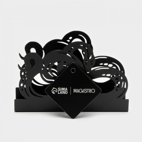 Салфетница Magistro «Змея», 14×4×9 см, чёрная Magistro