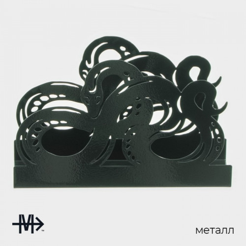 Салфетница Magistro «Змея», 14×4×9 см, зелёная Magistro