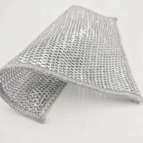 Сетка для мытья посуды узелковая, металлическая, однослойная, 5 шт., 19×19 см (производитель не указан)