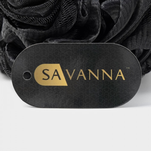 Мочалка для тела SAVANNA «Нежность», 90 гр, цвет чёрный SAVANNA