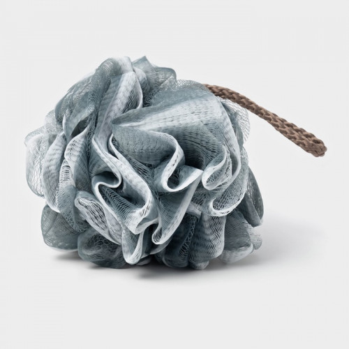 Мочалка для тела Доляна «Градиент», 40 г, тубус в подарок, серая Доляна