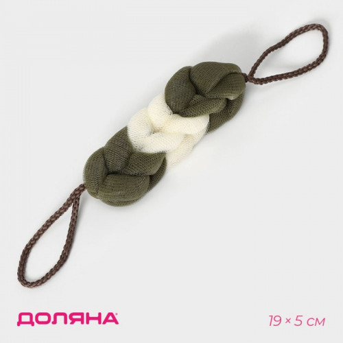 Мочалка для тела Доляна «Колосок», 40 г, зелёная Доляна