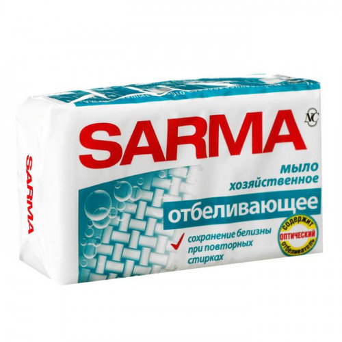 Мыло хозяйственное Sarma «Отбеливающее», 140 г Sarma