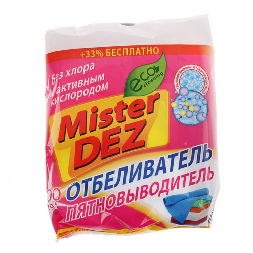 Отбеливатель Mister Dez, порошок, для тканей, кислородный, 300 г Mister DEZ