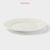 Десертная тарелка Доляна White Label, d=17.5 см, с утолщённым краем, фарфор, белая Доляна