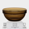Салатник Luminarc «Удобное хранение», 350 мл, d=12 см, стекло, коричневый Luminarc
