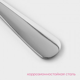 Ложка столовая из нержавеющей стали Доляна «Таун», длина 20,5 см, толщина 2 мм, цвет серебряный