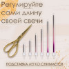 Свечи в торт «Ройс. Градиент», 6 шт., высокие, 13 см, фиолетовый, розовый, серебро Страна Карнавалия
