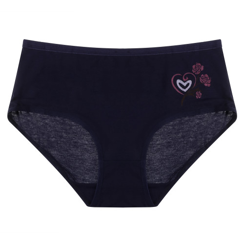 Трусы женские макси с принтом, р.50-52, 95% хлопок, 5% спандекс, Cotton #6001 (производитель не указан)