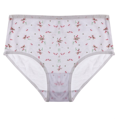 Трусы женские макси с принтом, р.50-52, 95% хлопок, 5% спандекс, Cotton #6001 (производитель не указан)
