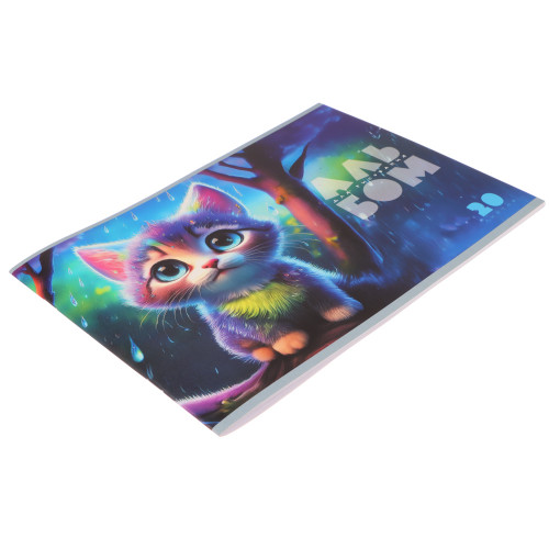 ClipStudio Альбом для рисования A4 20л., офсет 90г/м2, обл. картон, скрепка, 4 дизайна ClipStudio