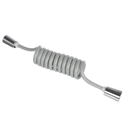 Шланг для гигиенического душа, 30-150 см, 1/2"(Имп)-1/2"(Имп), ПВХ, серый (производитель не указан)