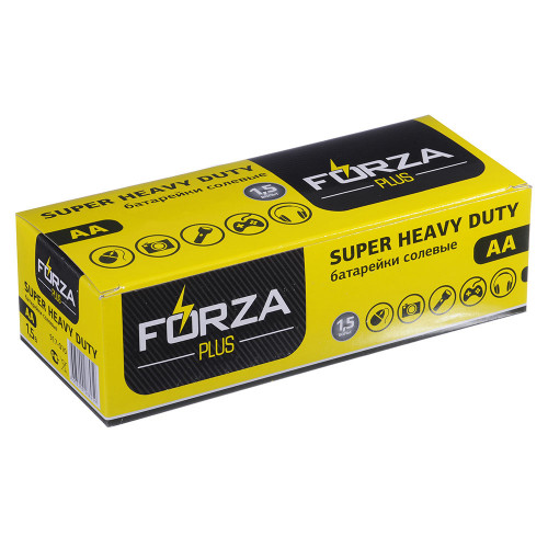 FORZA Батарейки 4шт "Super heavy duty", тип AA, солевая, плёнка FORZA