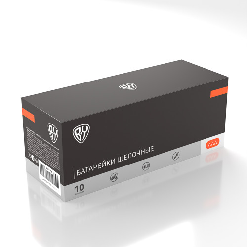 BY Батарейка AAA (LR03) 1шт в отрывном блистере, щелочная 1.5V, цена за 1шт BY
