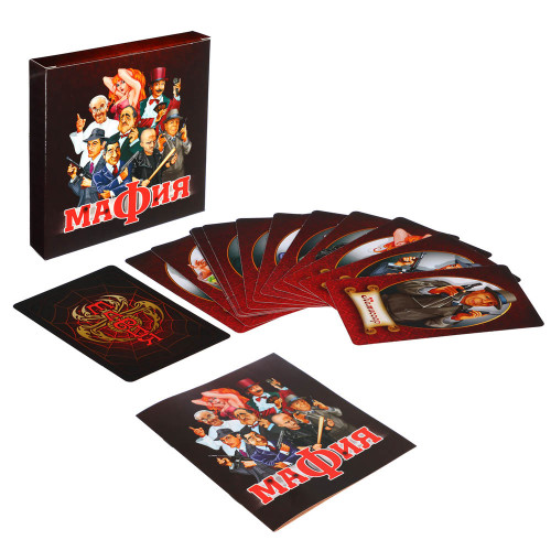 Игра настольная карточная "Мафия" 12,5х15х2см, арт. 01895 (производитель не указан)