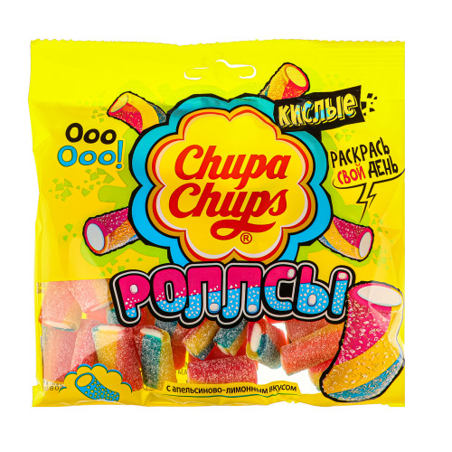 Мармелад Chupa Chups кислые Роллсы\Фэнсы, 150 г Chupa Chups