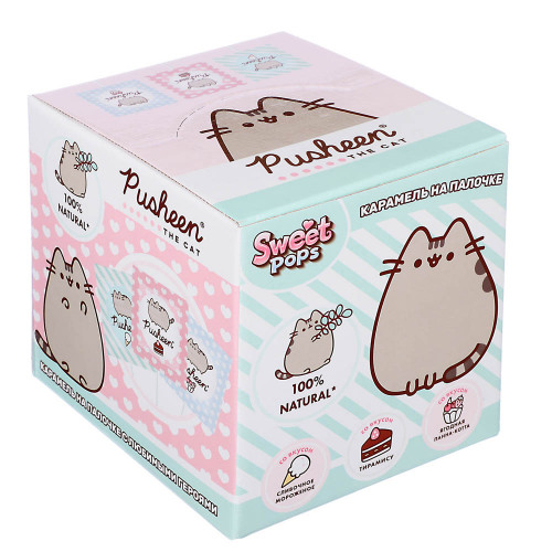 SWEET POPS PUSHEEN Карамель круглая на палочке, 10 г. SWEET POPS