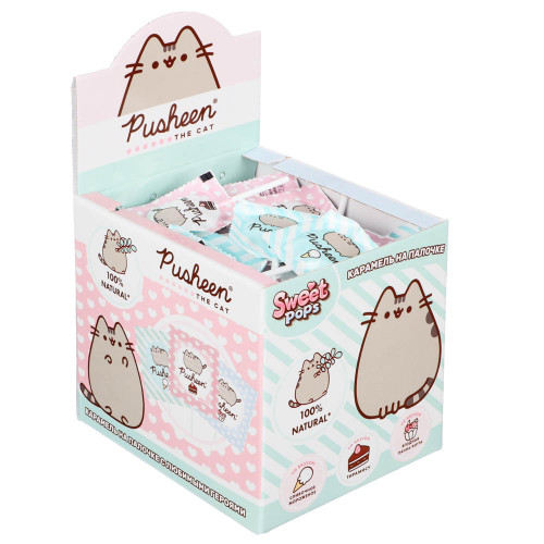 SWEET POPS PUSHEEN Карамель круглая на палочке, 10 г. SWEET POPS