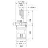 Кран-букса для смесителя, М18х1, квадрат, шток 7х9мм, 180°, металлокерамика (производитель не указан)