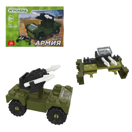 ИГРОЛЕНД Конструктор, 20-26 дет., ABS, 10х7x3см, 4 дизайна ИГРОЛЕНД