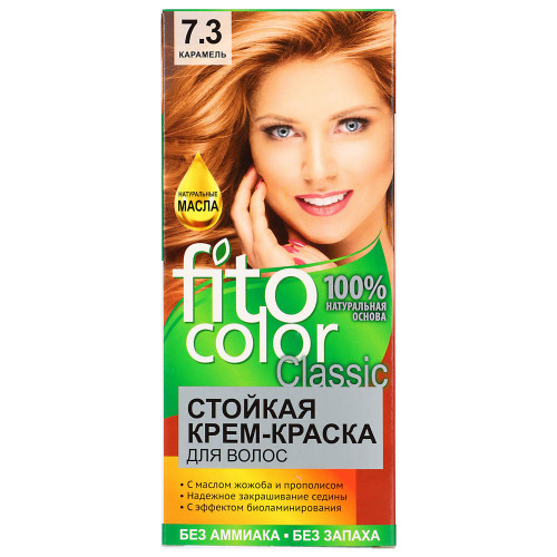 Краска для волос FITO COLOR Classic, 115 мл, тон 7.3 карамель Fito Color