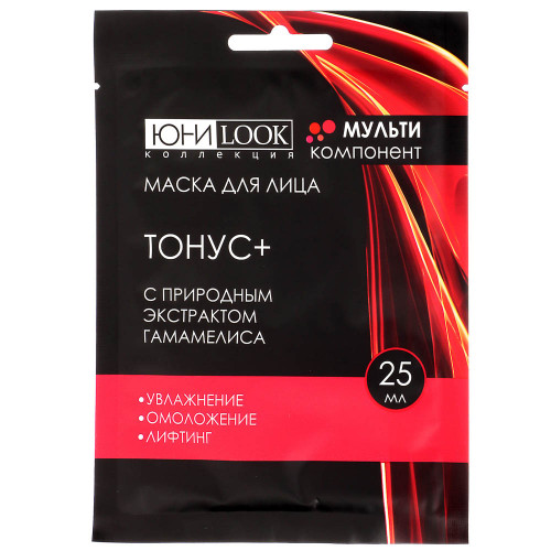 ЮНИLOOK Маска тканевая для лица Мультикомпонент, 25мл, 3 вида ЮНИLOOK