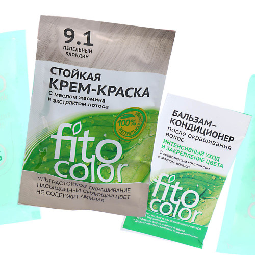 Краска для волос FITO COLOR Classic, 115 мл, тон 9.1 пепельный блондин Fito Color