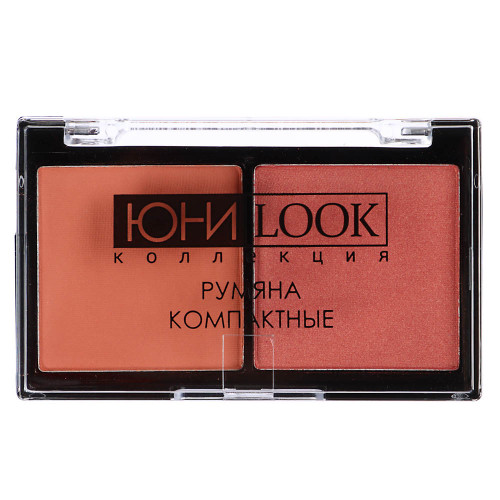 ЮНИLOOK Румяна компактные, 4,6гр, 2 тона, РК-19 ЮНИLOOK